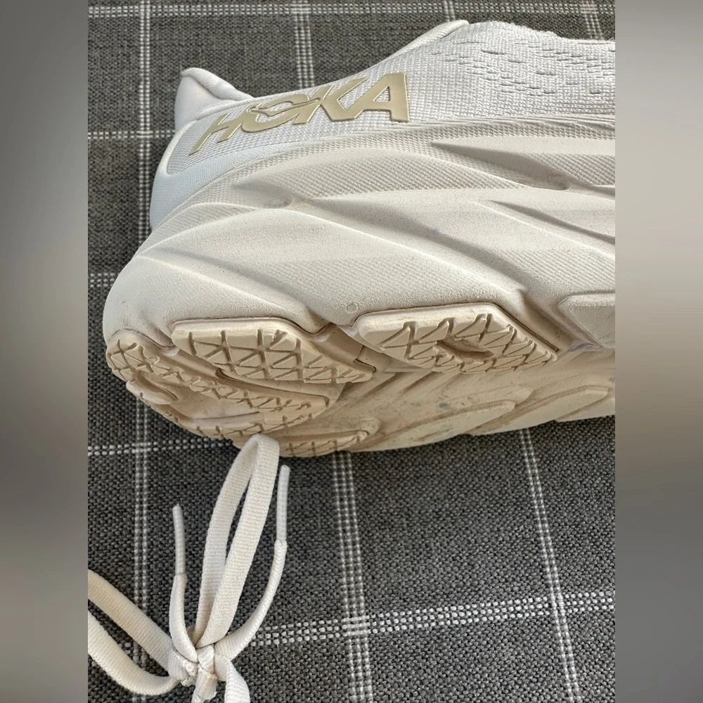 Hoka Cream/Beige Clifton 8 Running Shoes Mens Size 8D - Picture 11 of 12